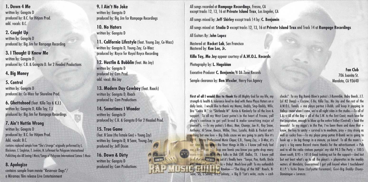 Gangsta D - N Control: CD | Rap Music Guide